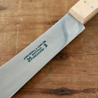John Nowill 19th Century Pattern 8" Bullnose Butcher Knife Carbon Steel Beechwood Handle