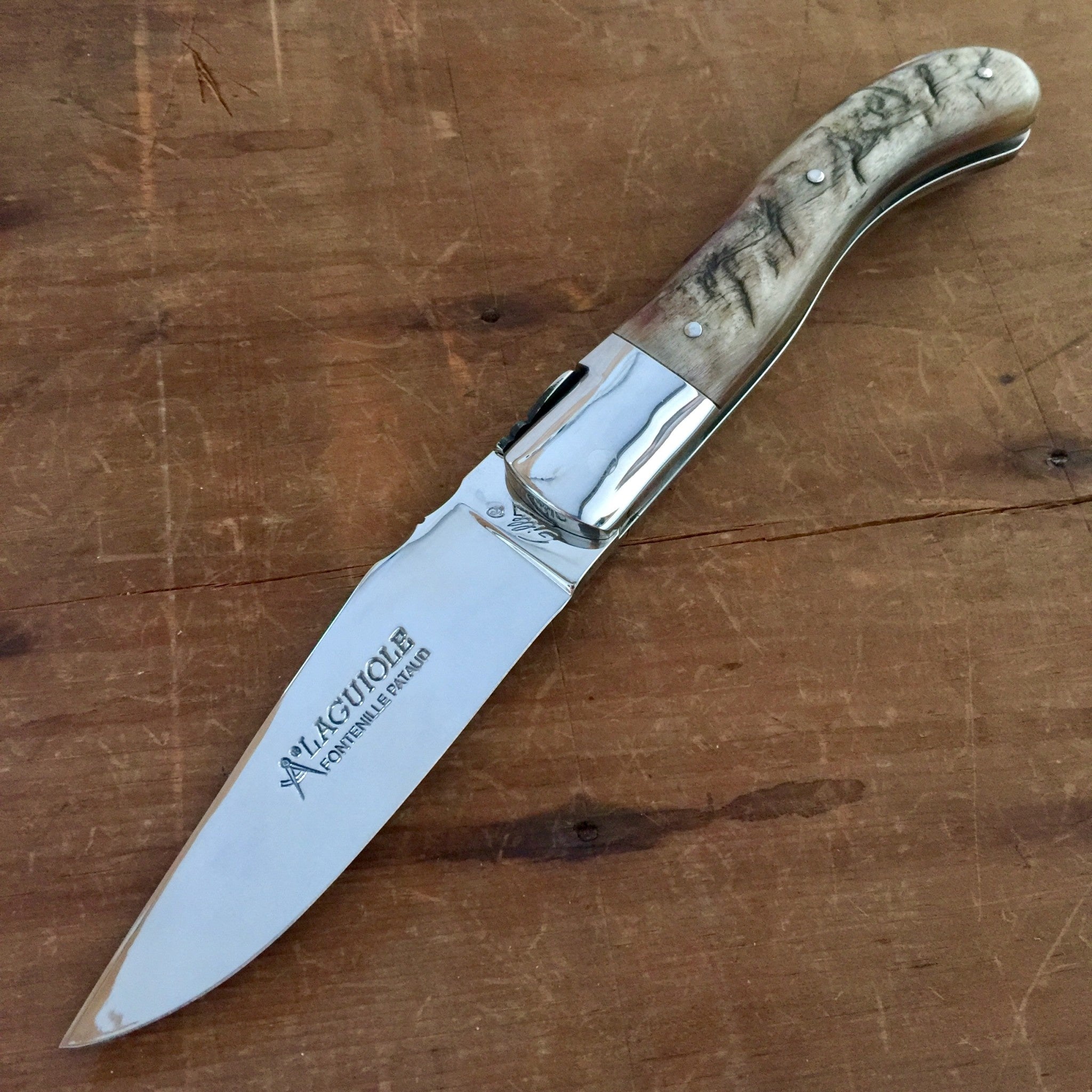 Fontenille Pataud Classic Laguiole Corkscrew Knife Ram Horn Handle - A -  Laguiole Imports