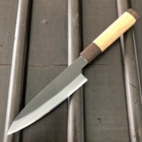 Tagai Sanjo 135mm Petty Stainless Clad Shirogami 2 Oak and Wenge Handle