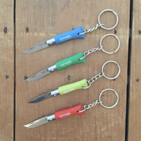 Opinel #2 Straight Back Stainless Friction Lock Multicolor Beechwood Handle with Keyring