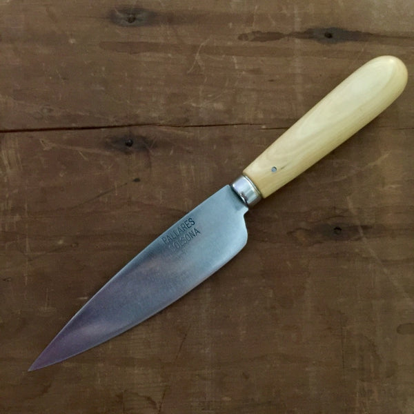 Pallares Solsona - Kitchen Knife - Boxwood Handle - 34cm - Carbon